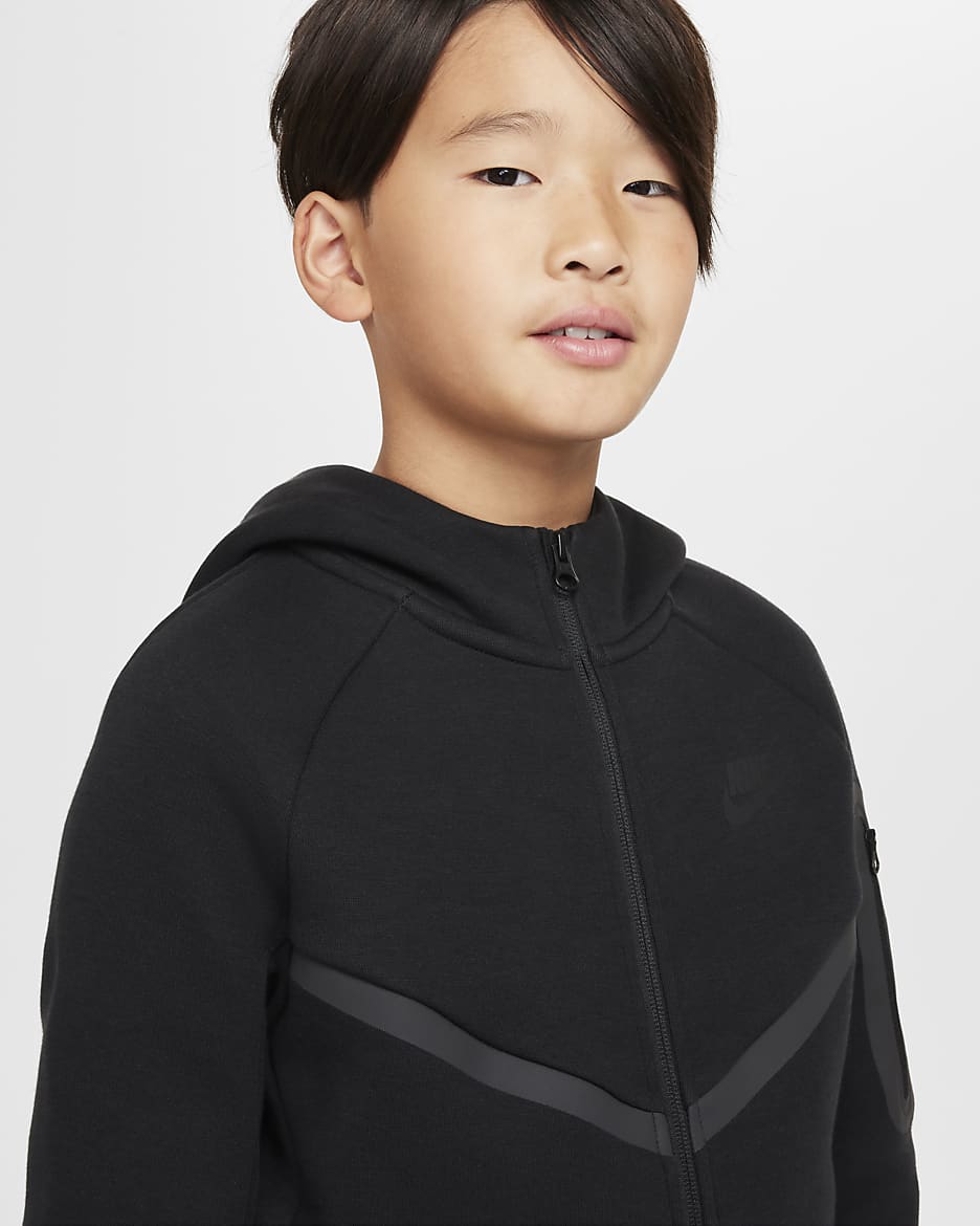 Nike Sportswear Tech Fleece Big Kids Full Zip Hoodie. Nike